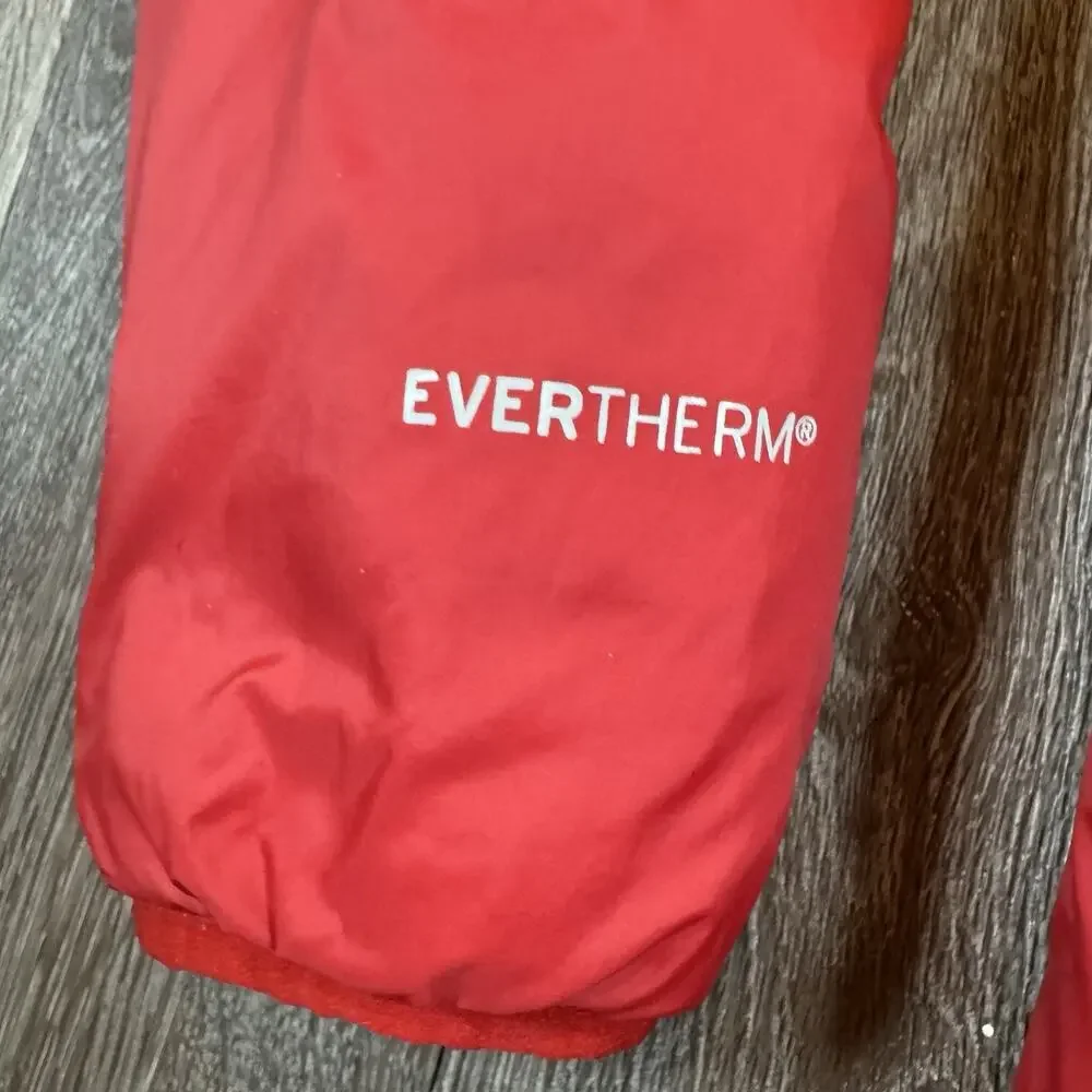 Eddie Bauer Goose Down Puffer Jacket Mens Medium Red Evertherm First Ascent - Picture 5 of 12